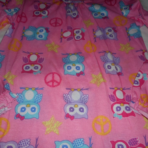 J.Khaki Pink Owl Peace Sign Nightgown - Picture 3 of 3